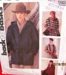 6669  McCalls UNLINED OVERSIZE HOOD/COLLAR JACKET PATTERN XS-M, or L-XL choice uncut